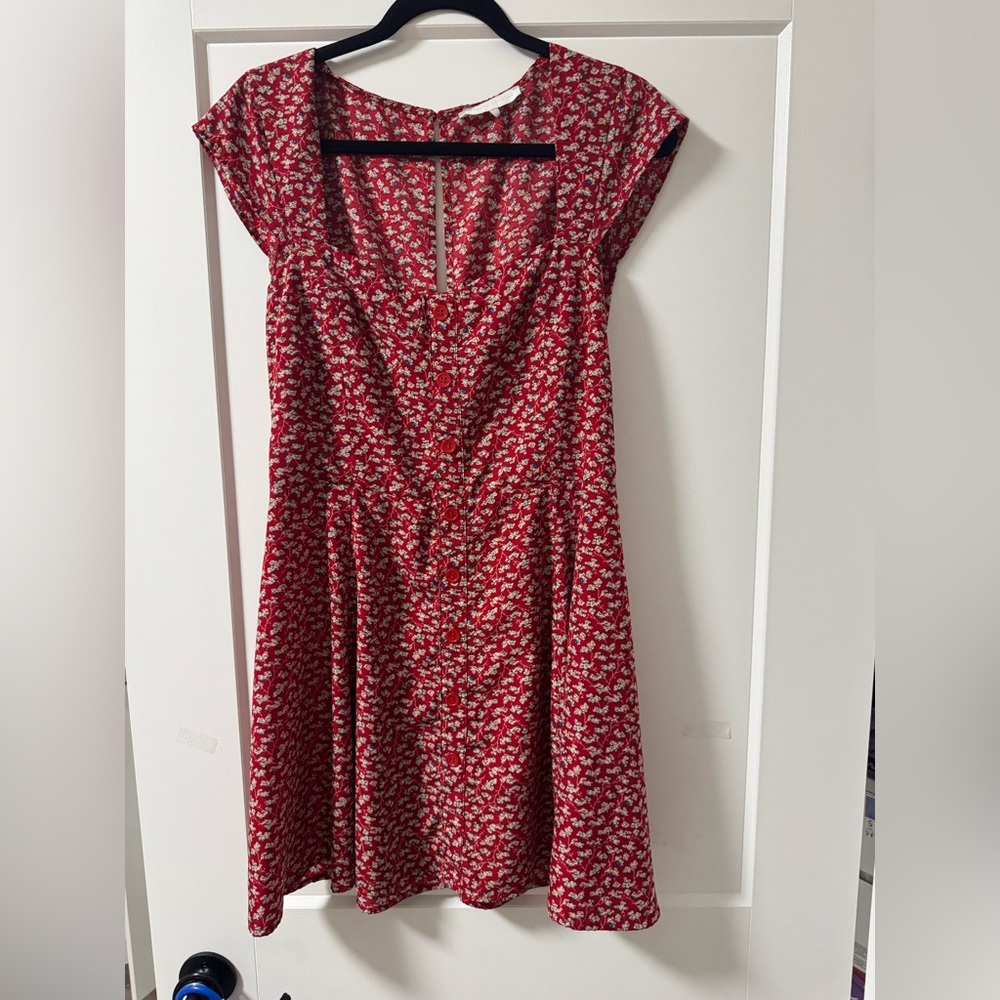 Red Floral Dress